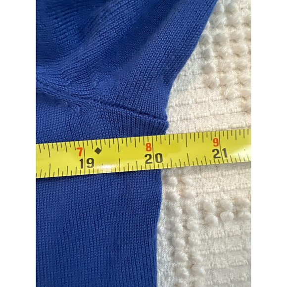 Lands End Women's Cardigan Cobalt Blue Sz M Lightweight Long Sleeve Button Front - Picture 9 of 11